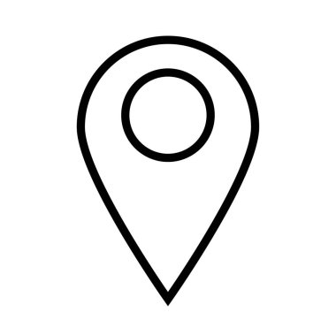 pin işaretleyici konum çizgisi biçimi simgesi