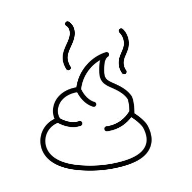 poop pile line style icon clipart