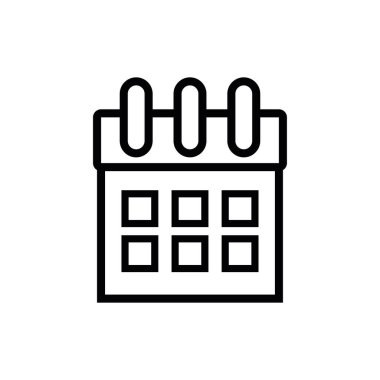 takvim hatırlatıcı tarih çizgisi biçimi simgesi