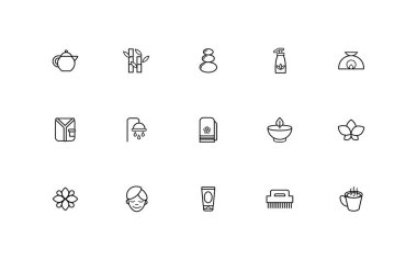 bundle of spa line style icons