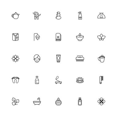 bundle of spa line style icons