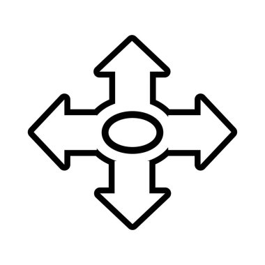 all direction arrows designer line style icon
