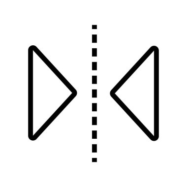satırlar ve üçgen tasarımcı tarzı simgesi