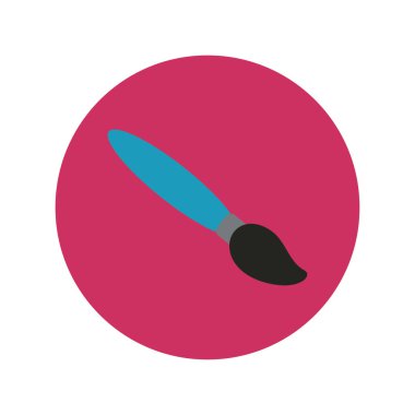 fırça desteği bloğu ve düz biçim simgesi