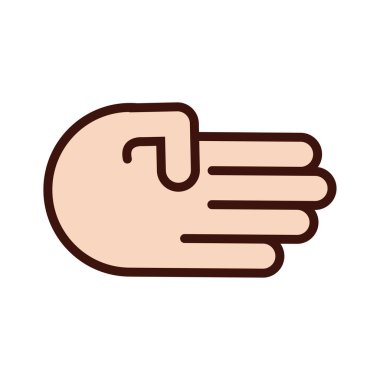 four hand signal line and fill style