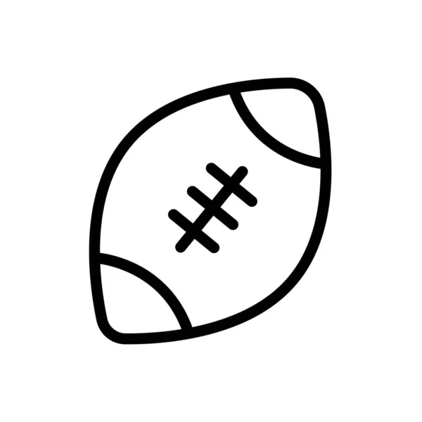 Amerikaanse voetbal sport ballon lijn pictogram — Stockvector