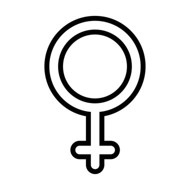 kadın cinsiyet sembolü aşk çizgisi ve doldurma simgesi
