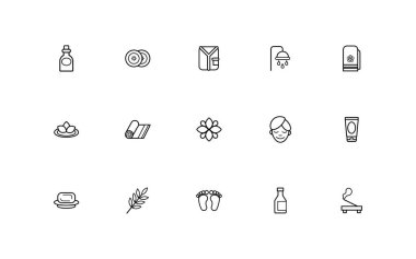 bundle of spa line style icons