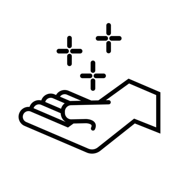 Hand ontvangen lijn stijl pictogram — Stockvector