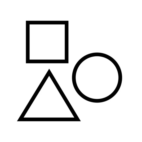 Figures géométrie concepteur ligne style icône — Image vectorielle