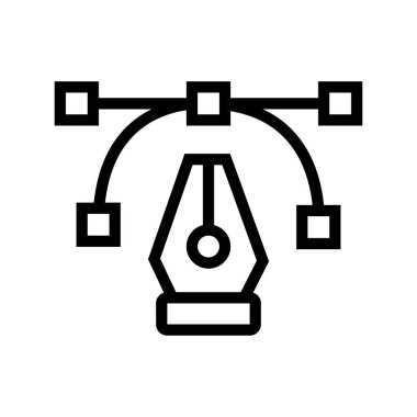 kalem imleci satır tasarım simgesi