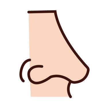 smell human sense line and fill style icon