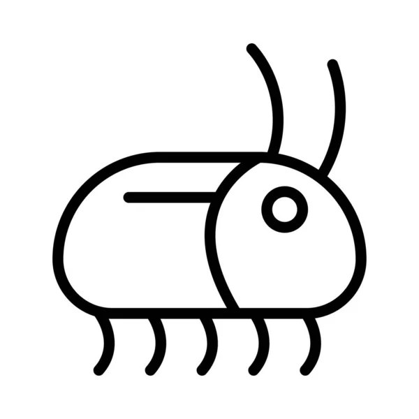 Cockroach insect line style icon — Stockový vektor