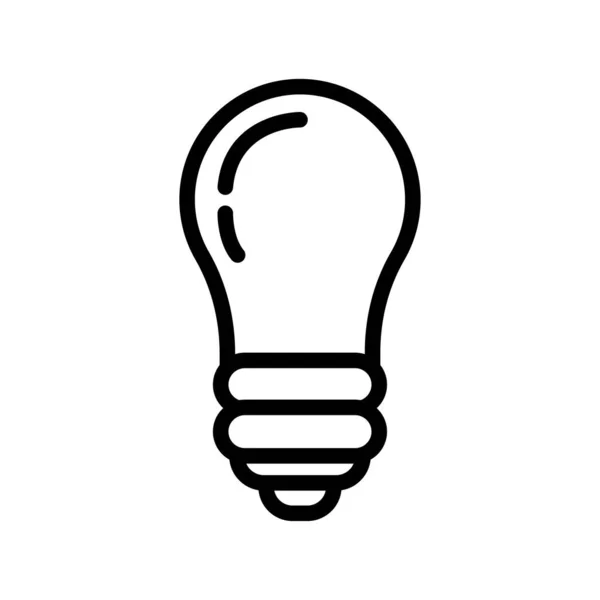 Lampa ljus linje stil ikon — Stock vektor