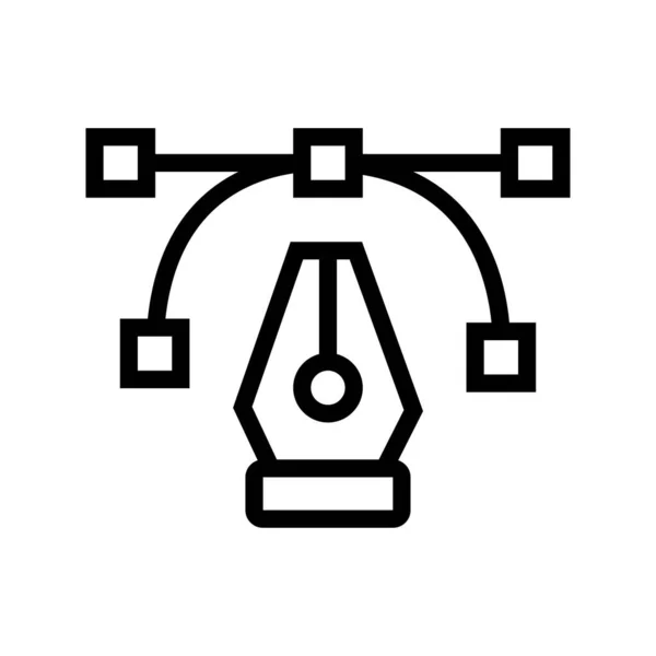 Ручной указатель дизайнера линии — стоковый вектор