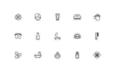 bundle of spa line style icons