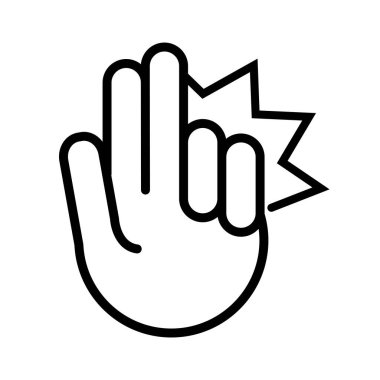 hand signal line style icon
