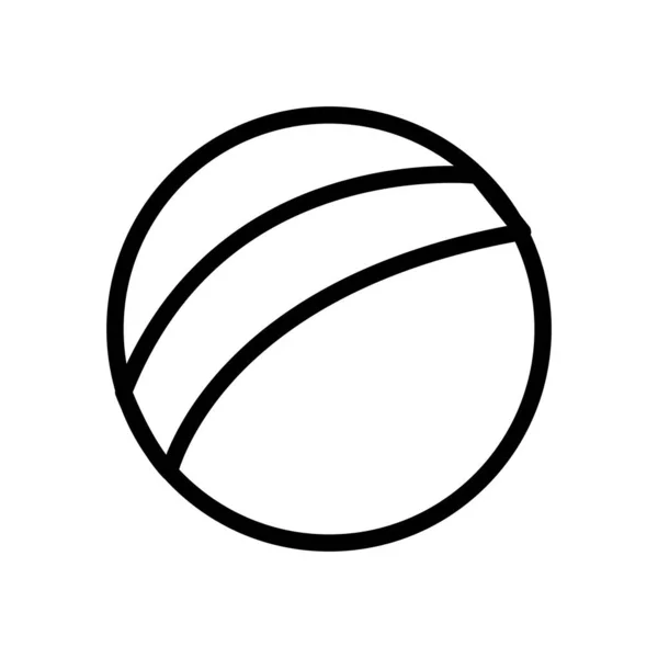 Σπορ πλαστικό εικονίδιο γραμμή μπάλα — Διανυσματικό Αρχείο