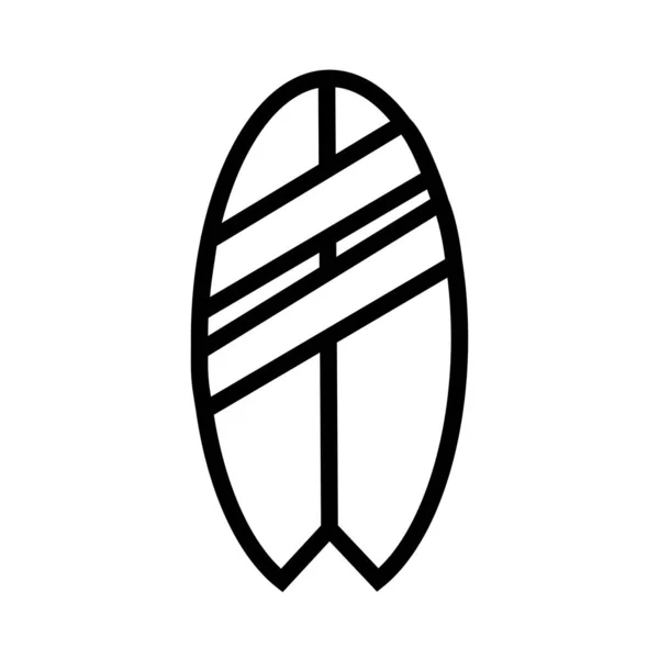 Spor sörf tahtası teçhizat çizgisi simgesi — Stok Vektör