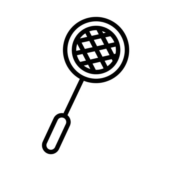 Sport badminton racket line ikon — Stock vektor