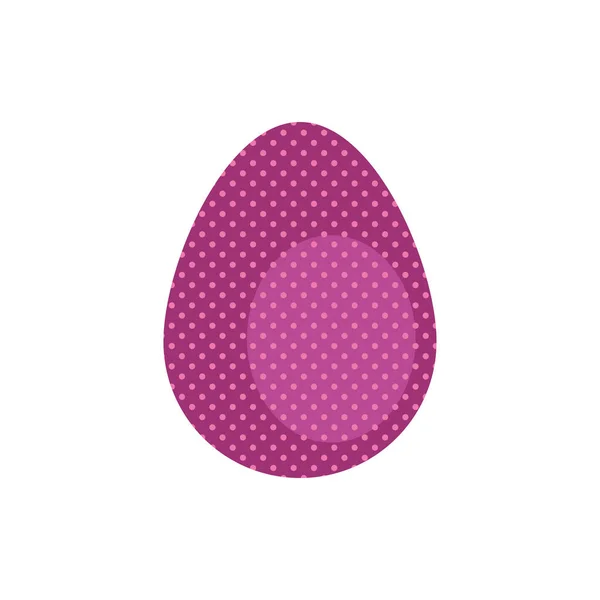 Пасхальное яйцо окрашены пунктирные плоский стиль — стоковый вектор