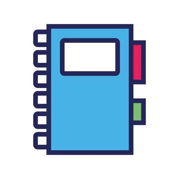 Notebook toevoer lijn en vul stijl pictogram — Stockvector