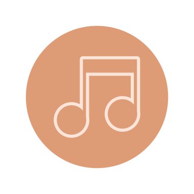 müzik notası blok ve satır simgesi