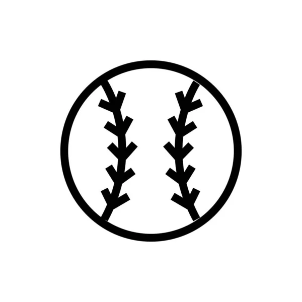 Спортивний значок бейсбольної лінії м'яча — стоковий вектор