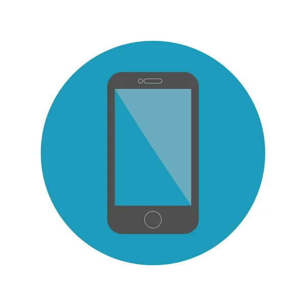 Smartphone device block and flat style icon — Stockvektor
