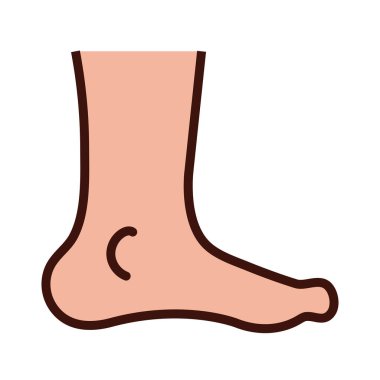 foot human body part flat style simgesi