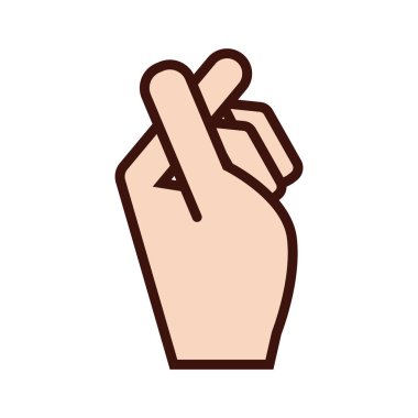 El şıklatan parmaklar sinyal hattı ve doldurma biçimi