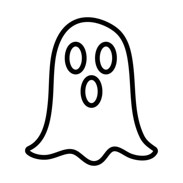 Ghost character funny line style icon — Stockvektor