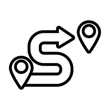 pins Pointers konum uzaklık çizgisi biçimi simgesi