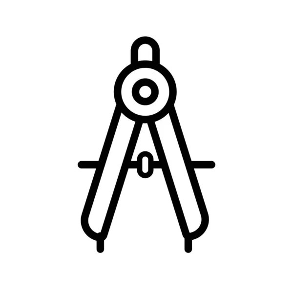 Compass school supply line style icon — Stock Vector