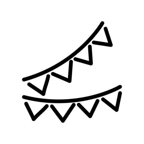 Guirlandes de fête icône de style ligne — Image vectorielle