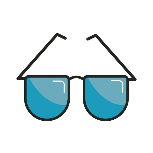 Eyeglasses accessory flat style icon — Stock Vector