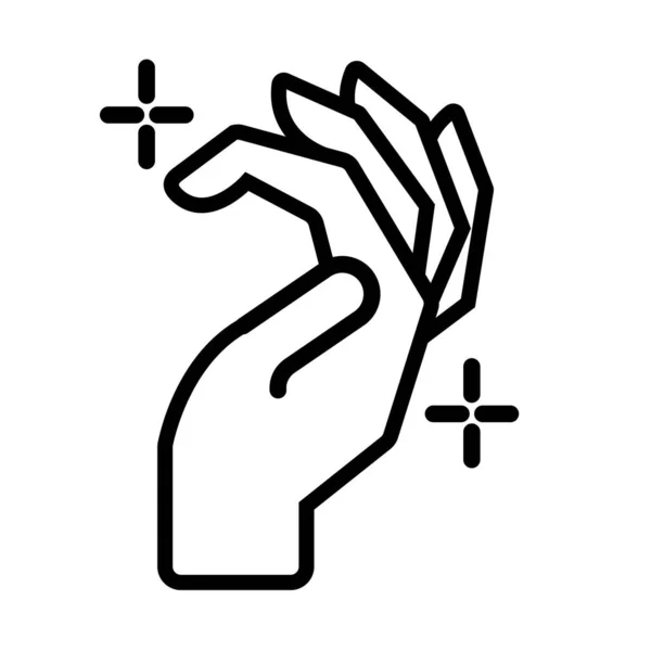 Hand signal line style icon — 스톡 벡터