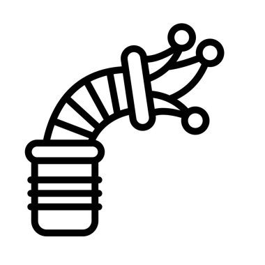 spring jump with buffoon hat line style icon