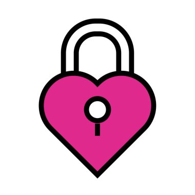 Mutlu sevgililer günü kalp kilidi tarzı