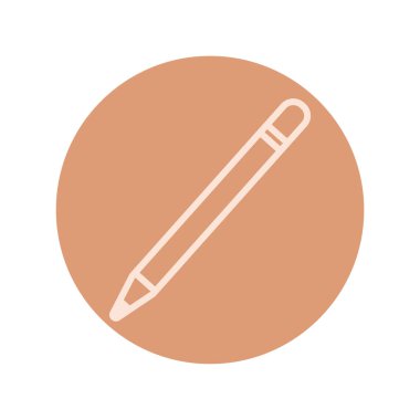 pencil supply block and line icon