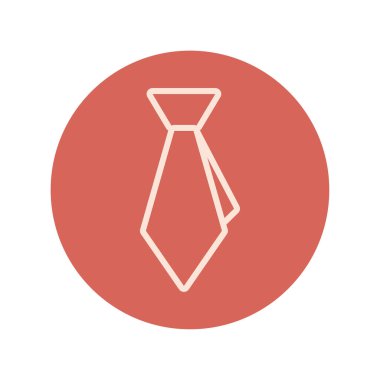 giyim kravat bloğu ve çizgi simgesi