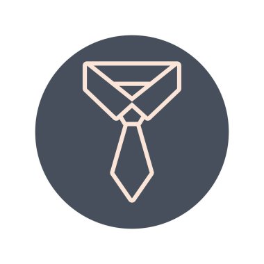 giyim kravat bloğu ve çizgi simgesi