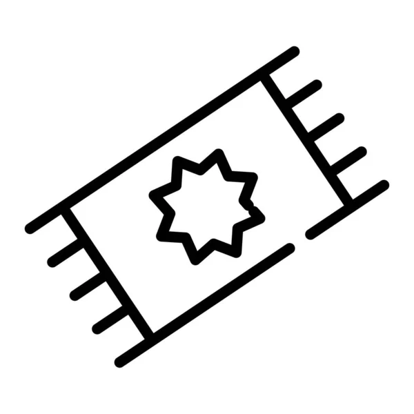 Flag with star symbol line style icon — 스톡 벡터