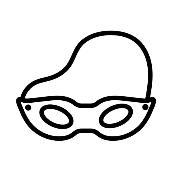 Masque partie ligne style icône — Image vectorielle