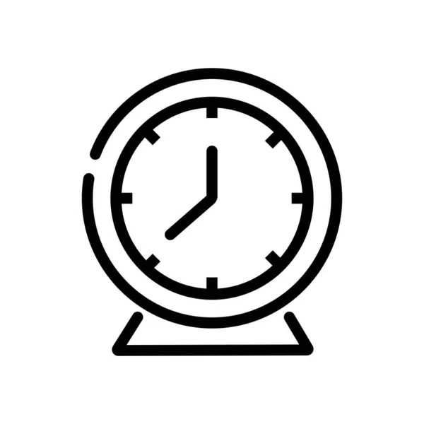 Relógio de tempo ícone estilo linha relógio — Vetor de Stock
