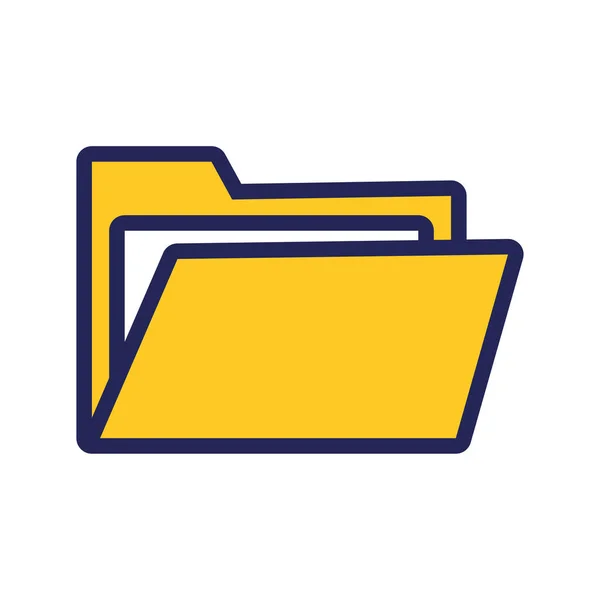 Folder file document line and fill style — Stockový vektor