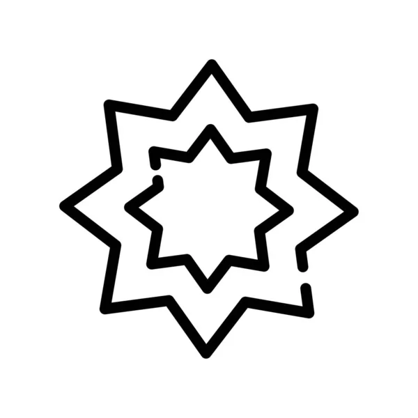 Ícone de estilo de linha de símbolo estrela —  Vetores de Stock