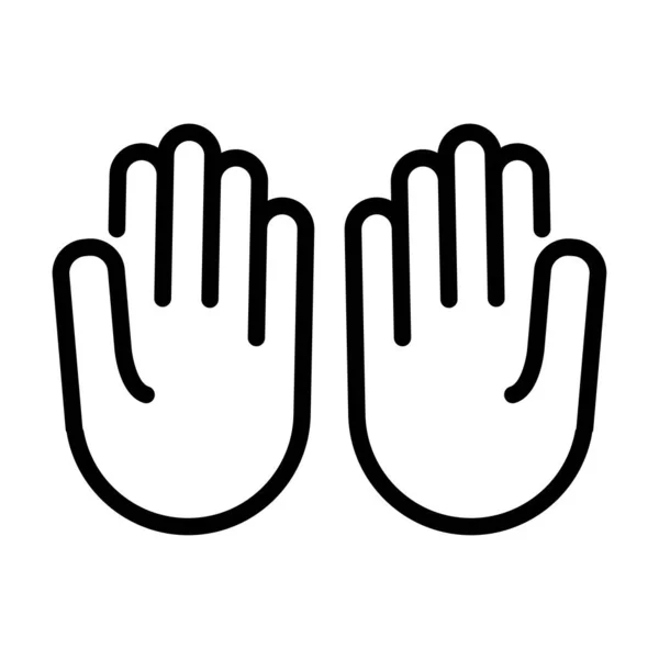 Deset rukou styl signální čáry — Stockový vektor