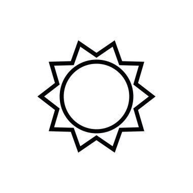 summer sun line style icon