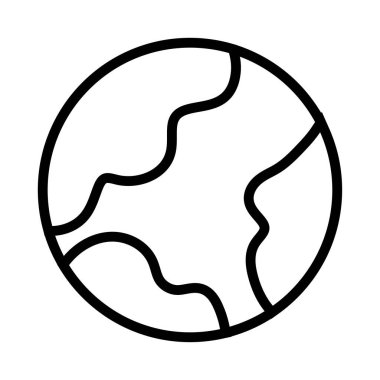 Dünya Gezegeni Dünya çizgi simgesi